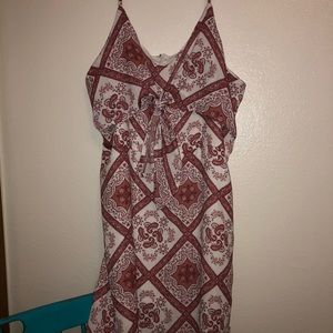 Red bandanna print dress